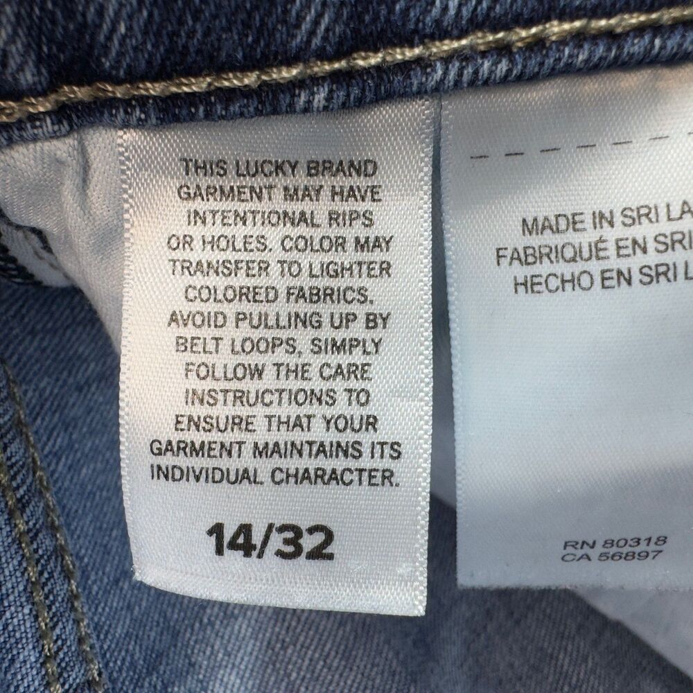 Lucky Brand Jeans Womens 14/32 Blue Denim Mid Rise Boyfriend Sienna Cotton Pants - Picture 5 of 15